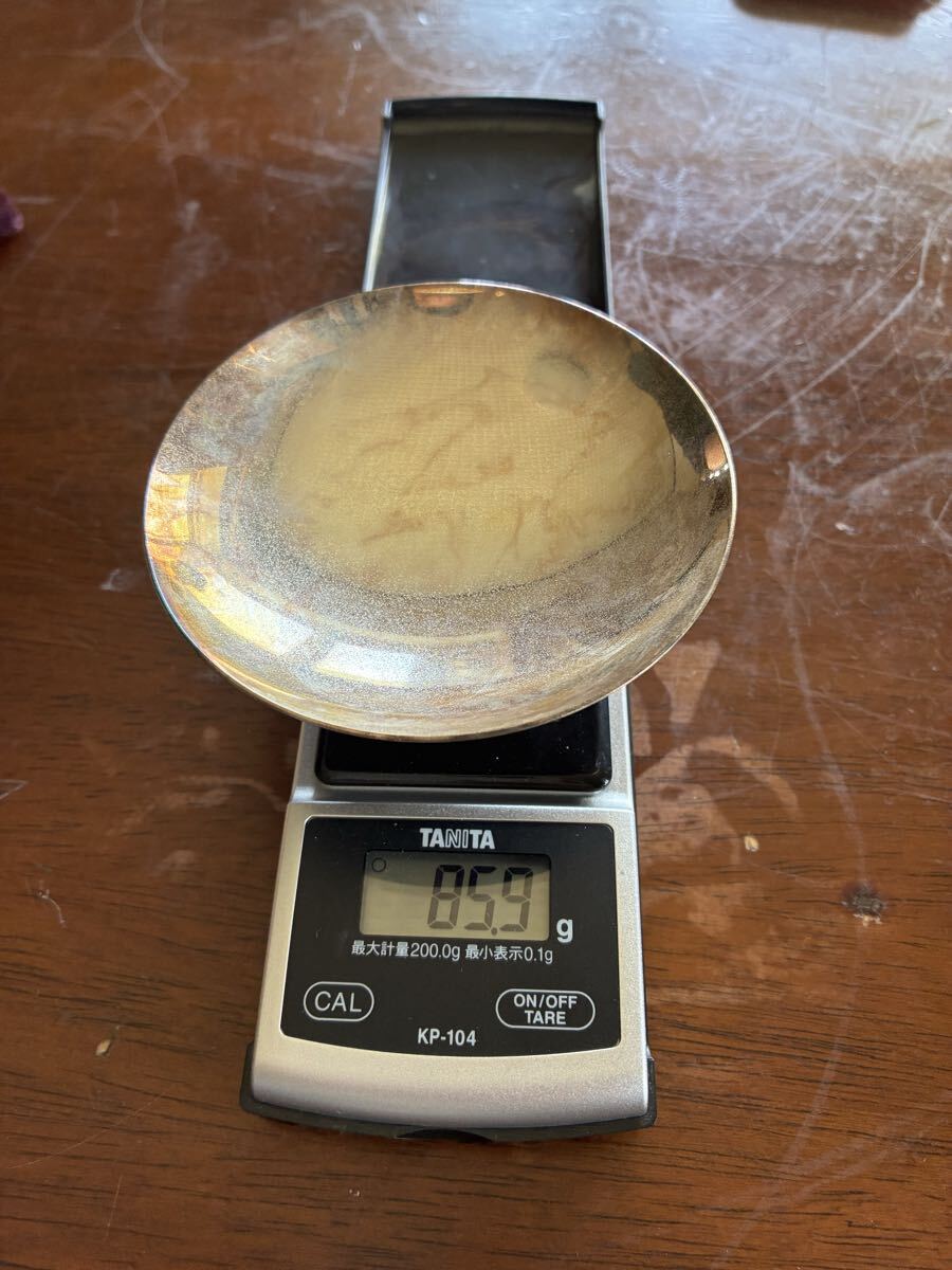 銀杯　純銀刻印アリ　85.9g 木箱付き