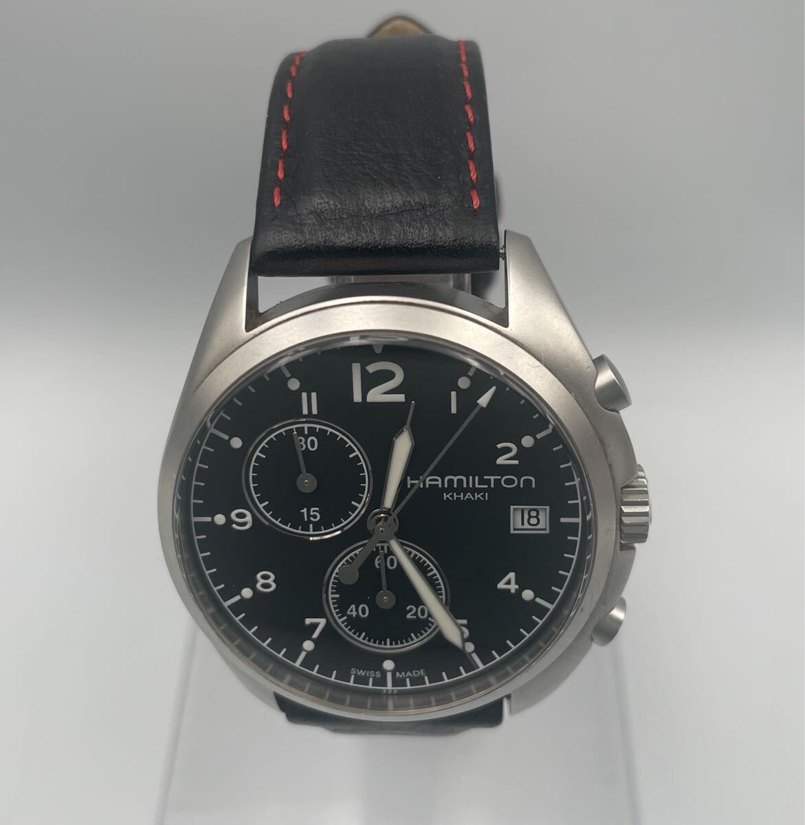 KH356910000A174 稼動品 HAMILTON ハミルトン 腕時計 H765520 カーキ パイロット クロノグラフ 現状品