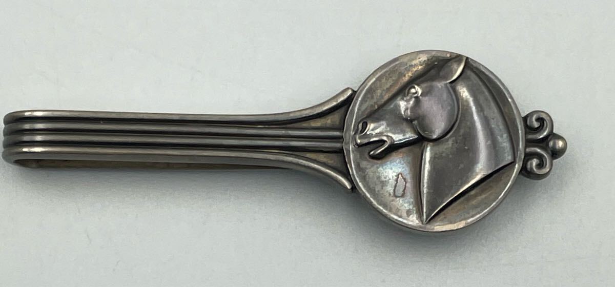 FS3792A197 GEORG JENSEN ジョージジェンセン タイピン 馬モチーフ SV925 65 シルバー 重さ約9.51g 現状品