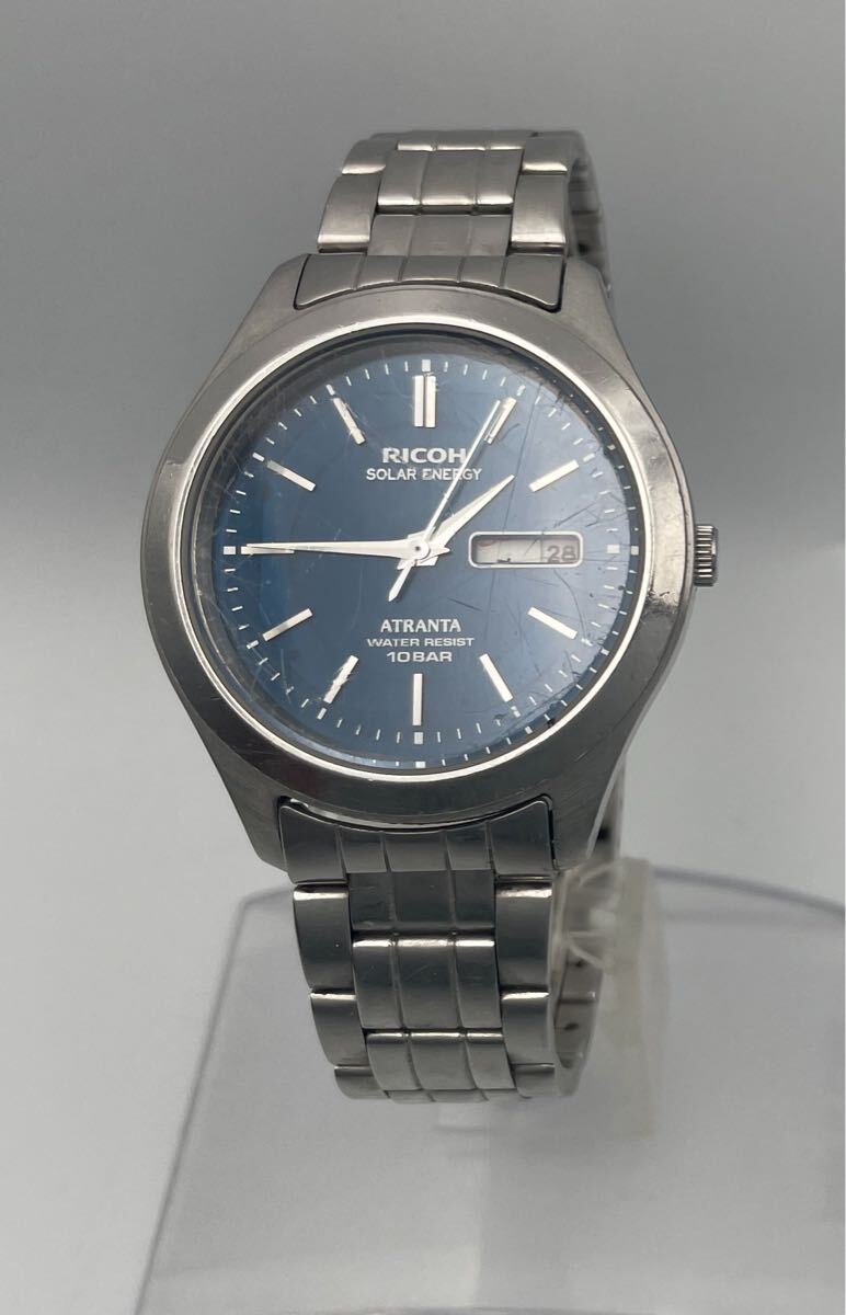 FS4461A173 稼動品 RICOH ELEMEX リコーエレメックス 697004 腕時計 ATRANTA アトランタ ソーラー エナジー 現状品