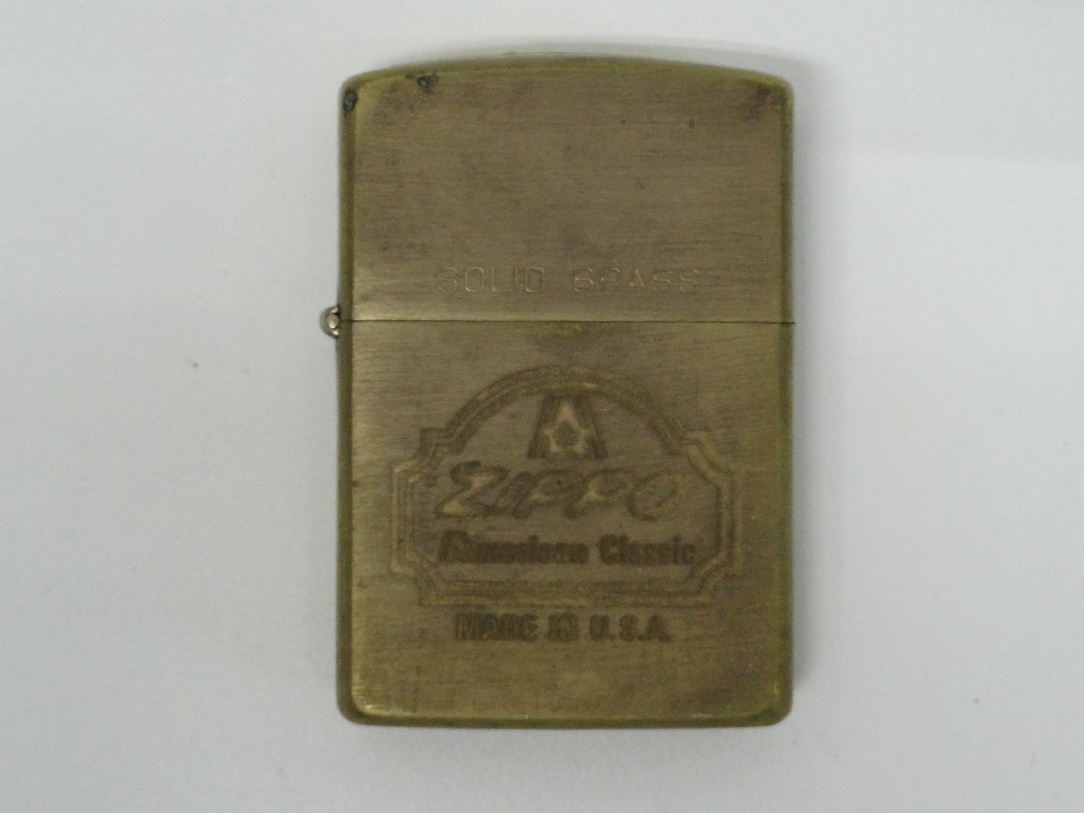 ユ■/Zこ0353　Zippo ジッポ SOLID BRASS ソリッドブラス //着火未確認 ジャンク 保証無