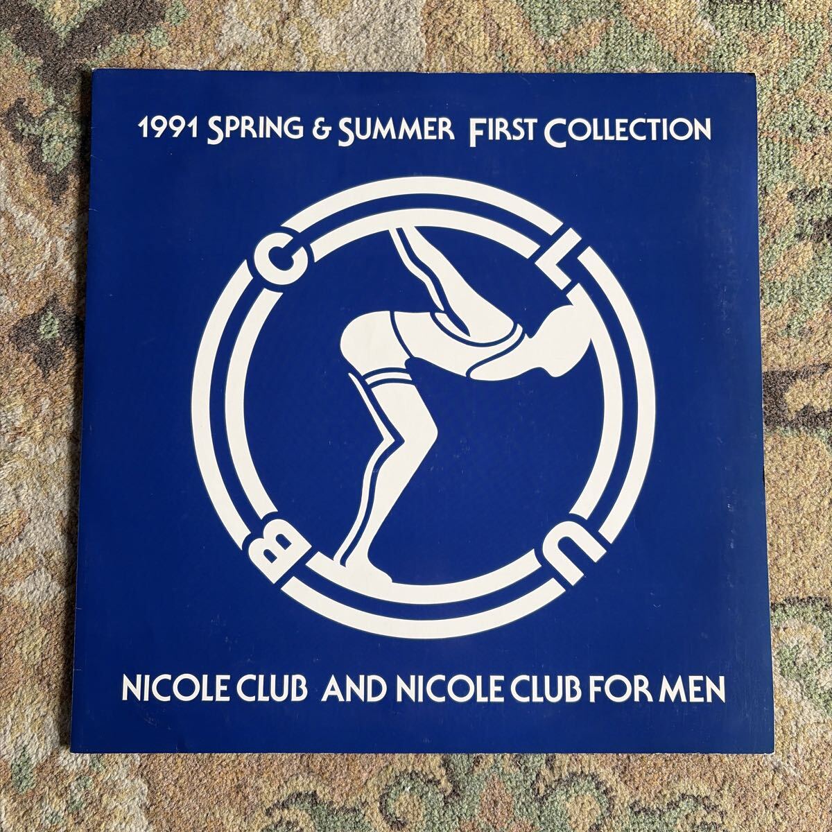 稀少非売品! NICOLE CLUB 1991 SS カタログ＆未使用ハンカチ 佐々木一視 デザイン ニコル レコード型 90s DCブランド 激レア バンダナ