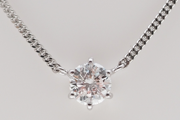 大粒！！Pt850 プラチナ850 ダイヤモンド1.06ct ネックレス 一粒ダイヤネックレス 総重量約4.6g プラチナダイヤペンダント ジュエリーマキ