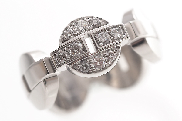 超美品◎Cartier カルティエ 750ホワイトゴールド イマリア ダイヤリング 750WG 指輪 51サイズ 箱付 パヴェダイヤリング 仕上げ済