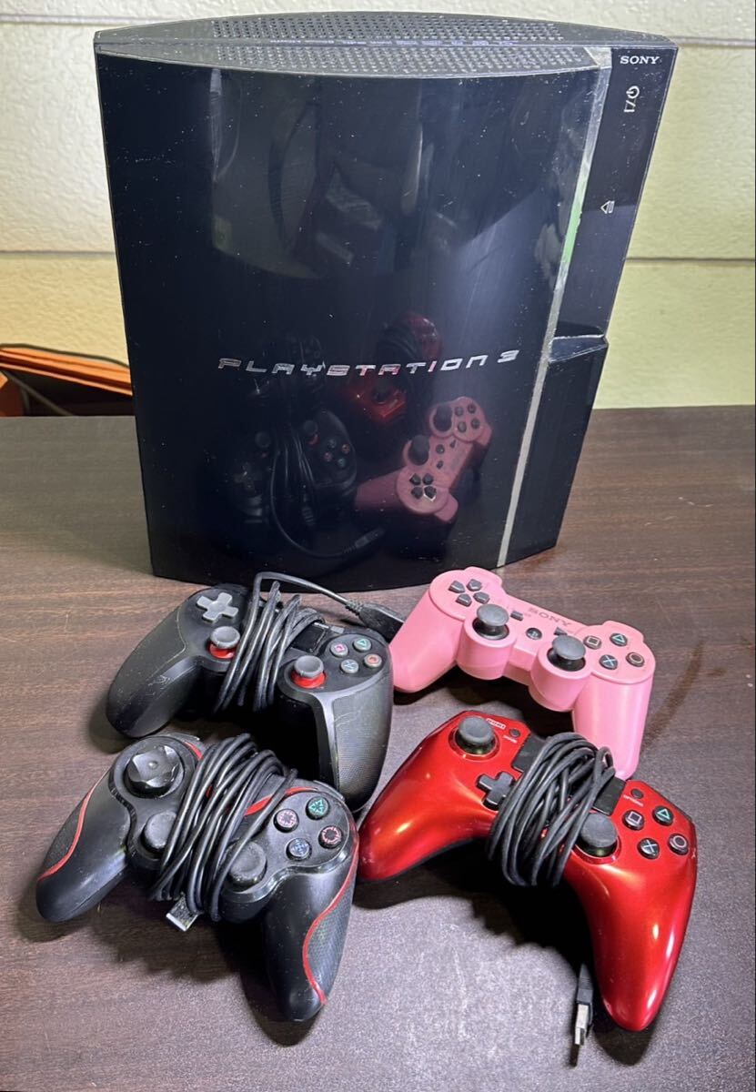 GA239 PlayStation3本体　コントローラー4個　ゲーム機器