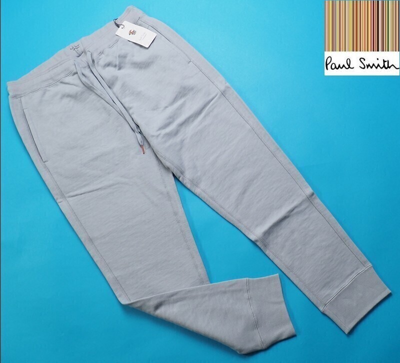新品定価1.3万円 Paul Smith ポールスミス コットン天竺 ジャージー パンツ Mサックス(042) 30-7816