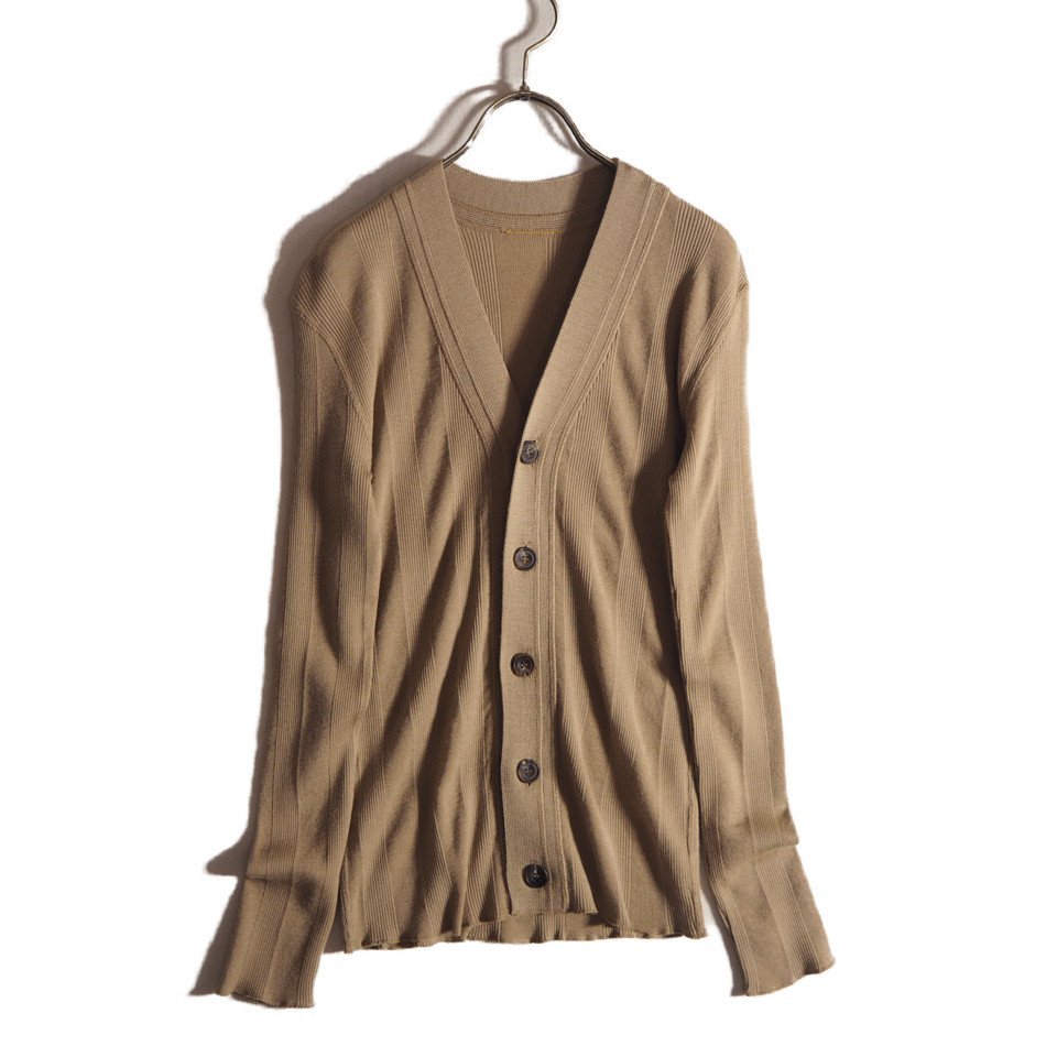 R7790f60　▼Deuxieme Classe ドゥーズィエムクラス▼　24AW Candid カーディガン / ウールVネック ニットカーディガン ベージュ 春～秋