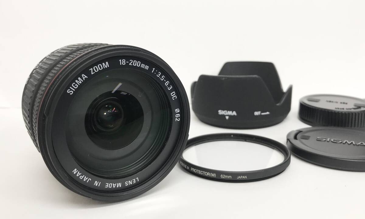 N1352 シグマ SIGMA ZOOM 18-200mm F3.5-6.3 DC 動作確認済み レンズ カメラレンズ ブラック 黒 