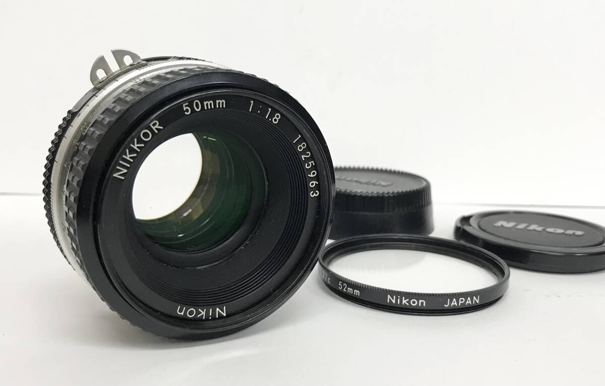 N1351 ニコン Nikon NIKKOR 50mm F1.8 動作確認済み カメラレンズ レンズ NIKON ニッコール ブラック 