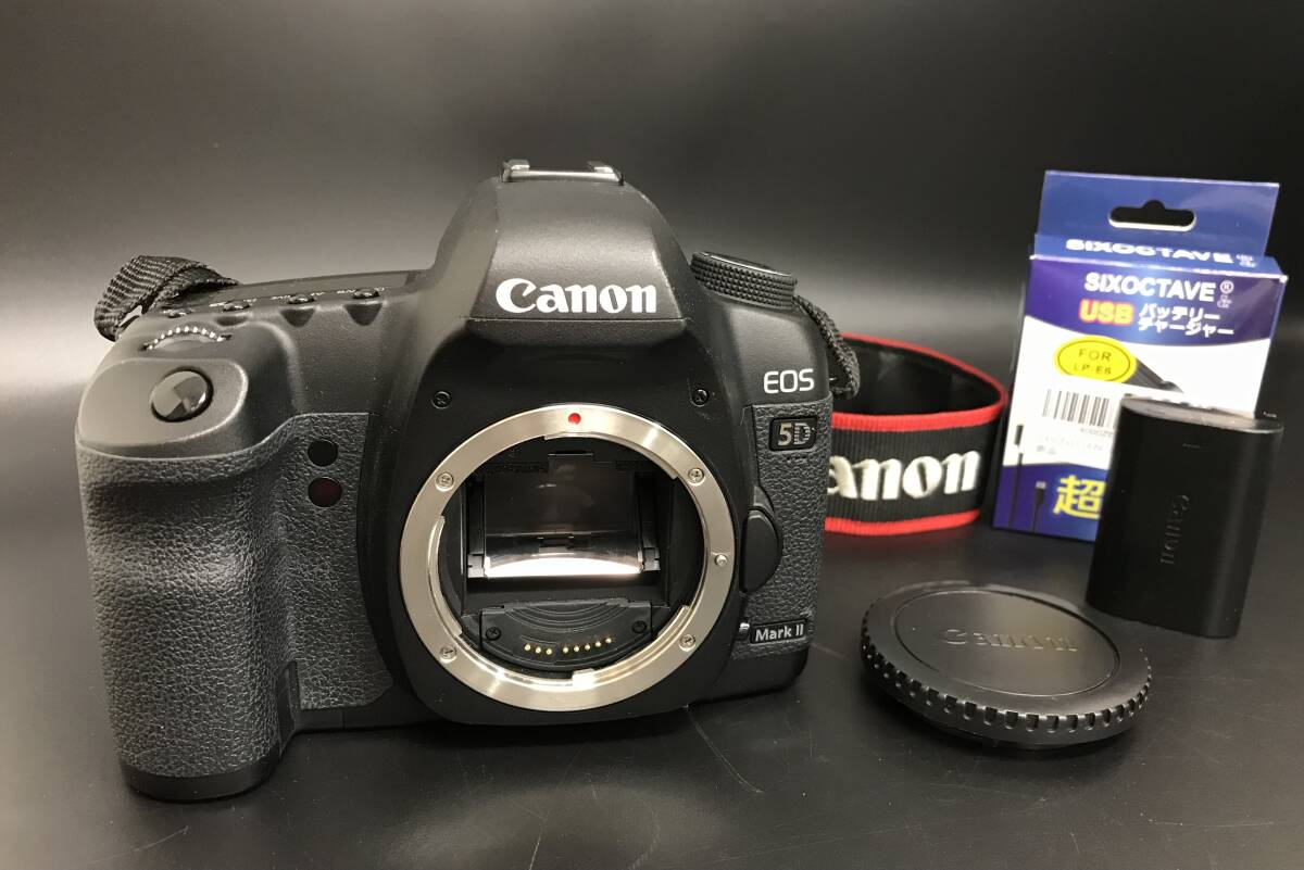 N1365 キャノン Canon EOS 5D MarkⅡ ブラック 黒 動作確認済み デジタル一眼レフカメラ デジタル一眼 カメラ CANON Mark2 
