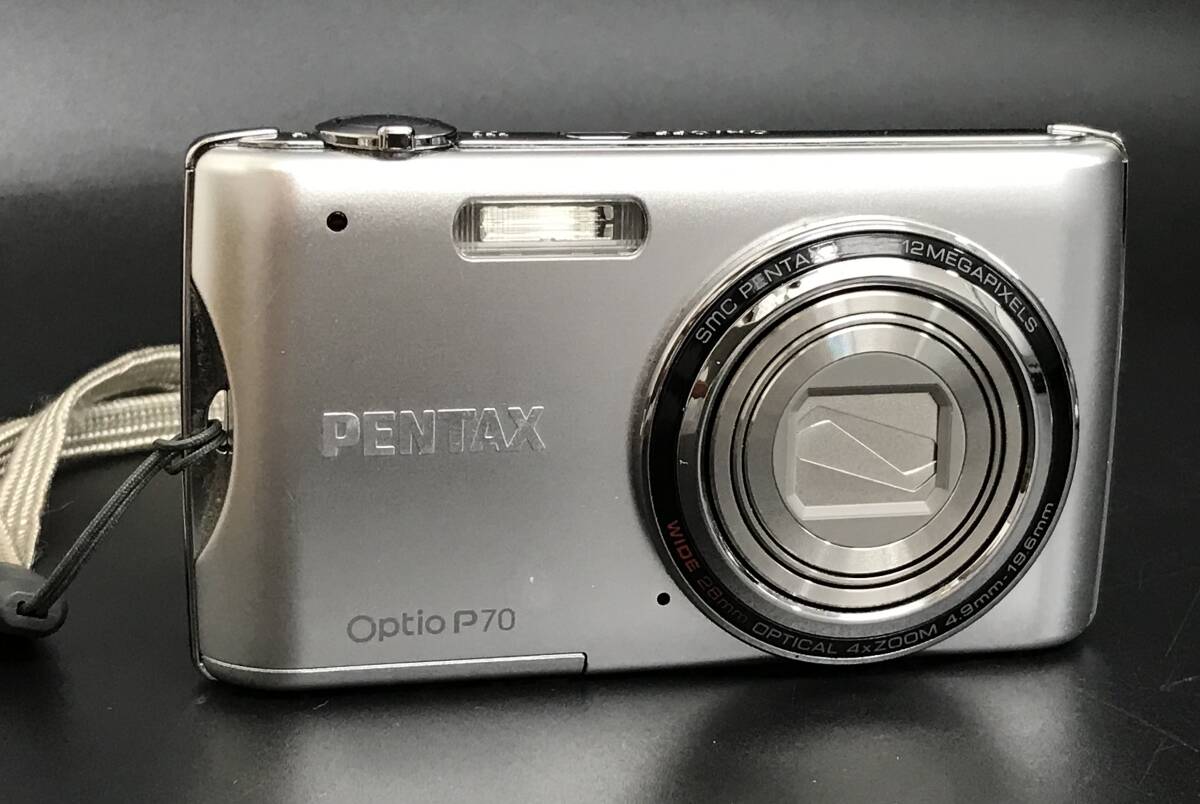 N1361 ペンタックス PENTAX Optio P70 動作確認済み シルバー 充電器 バッテリー付き デジタルカメラ デジカメ カメラ オプティオ 
