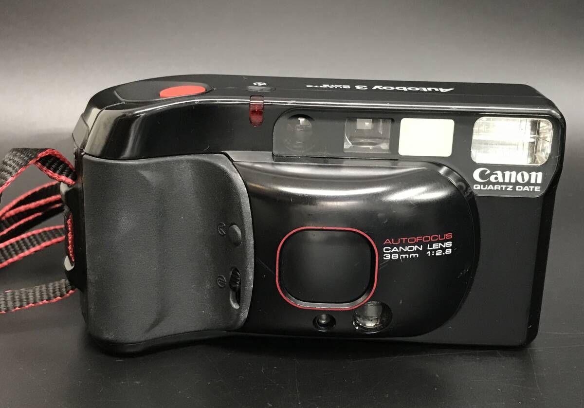 N1358 キャノン オートボーイ 3 Canon Autoboy3 QUARTZ DATE 動作確認済み ブラック 黒 フィルムカメラ カメラ CANON 
