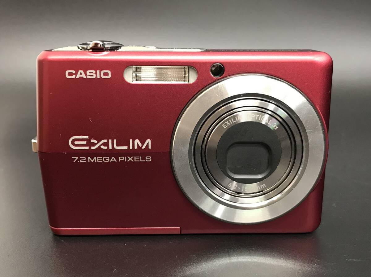 N1342 【1円スタート】 カシオ CASIO EXILIM EX-Z700 レッド バッテリー無し 動作未確認 ジャンク品 カメラ デジタルカメラ エクシリム 