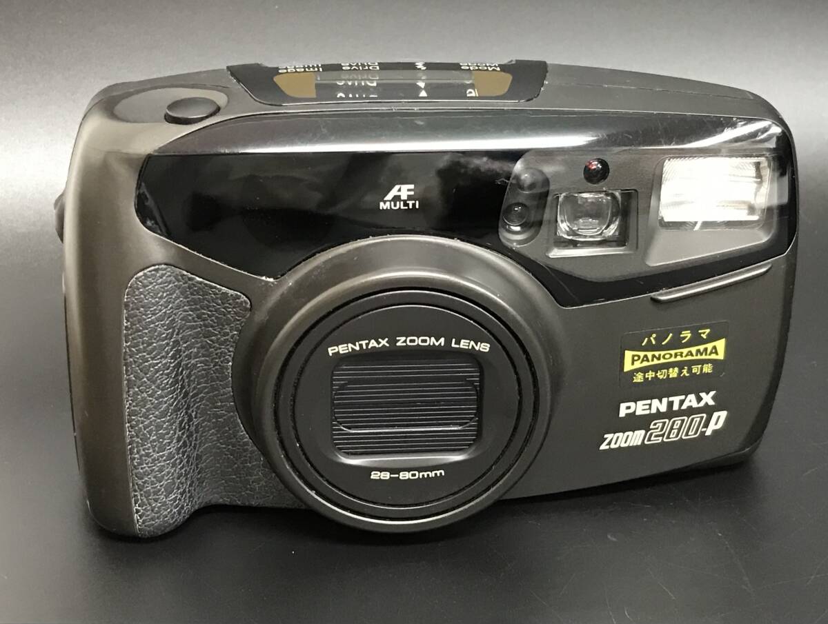 N1362 【1円スタート】 ペンタックス PENTAX ZOOM 280-P ブラック 動作確認済み フィルムカメラ コンパクトカメラ カメラ 