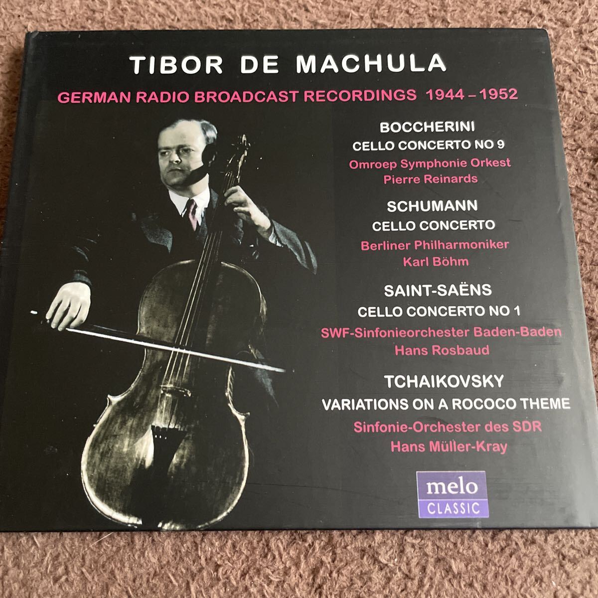 希少melo classic TIBOR DE MACHULA ティボール・デ・マヒューラ　vc GERMAN RADIO BROADCAST RECORDINGS 1944-1952 未使用に近い状態。