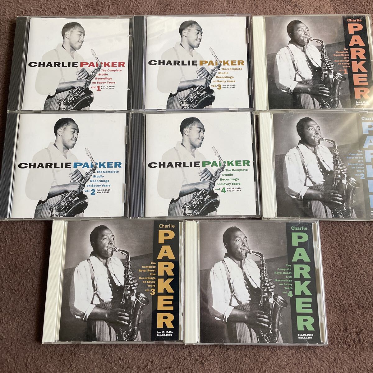 CHARLIE PARKER チャーリー・パーカー　savoyCD8枚。savoy スタジオ録音全集CD4枚、savoy ローヤルルーストLIVE全集CD4枚　状態良好。