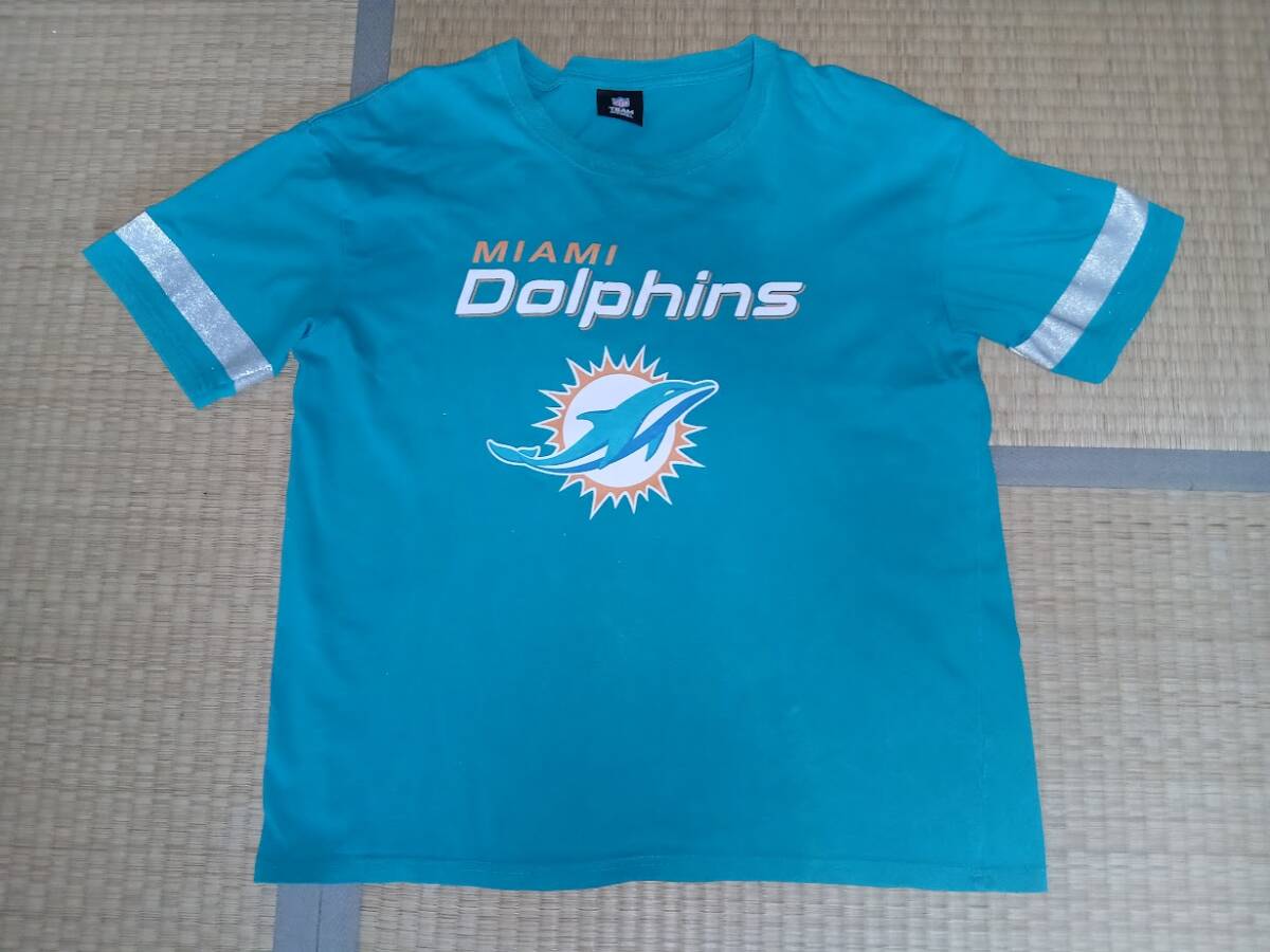 NFL公式チームアパレル マイアミ・ドルフィンズ ターコイズブルー半袖Tシャツ