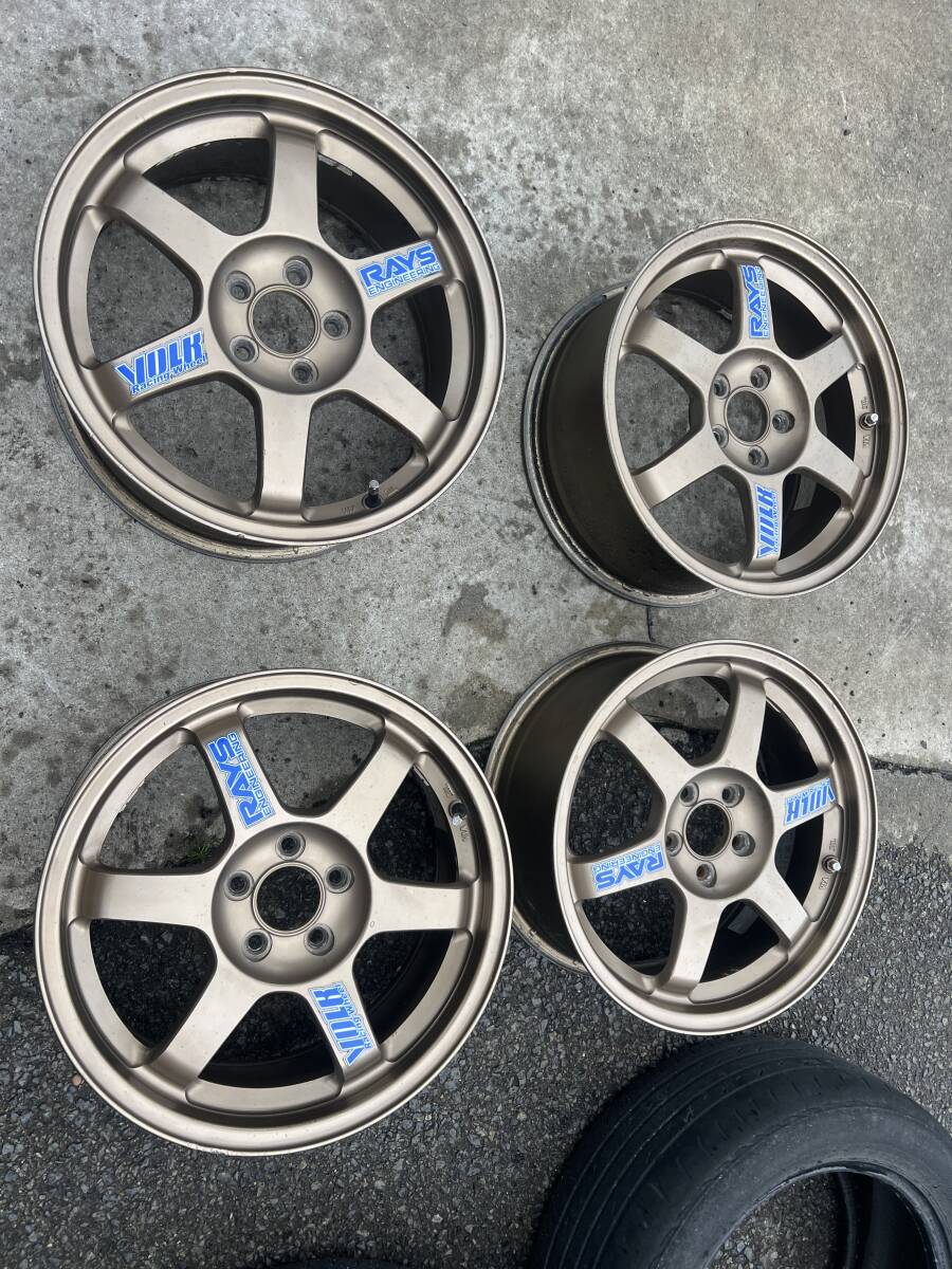 超軽量 RAYS VOLK RACING TE37 レイズ ボルクレーシング 16インチ アルミホイール 4本 5H/100 16X7.0+46 　プリウス　８６