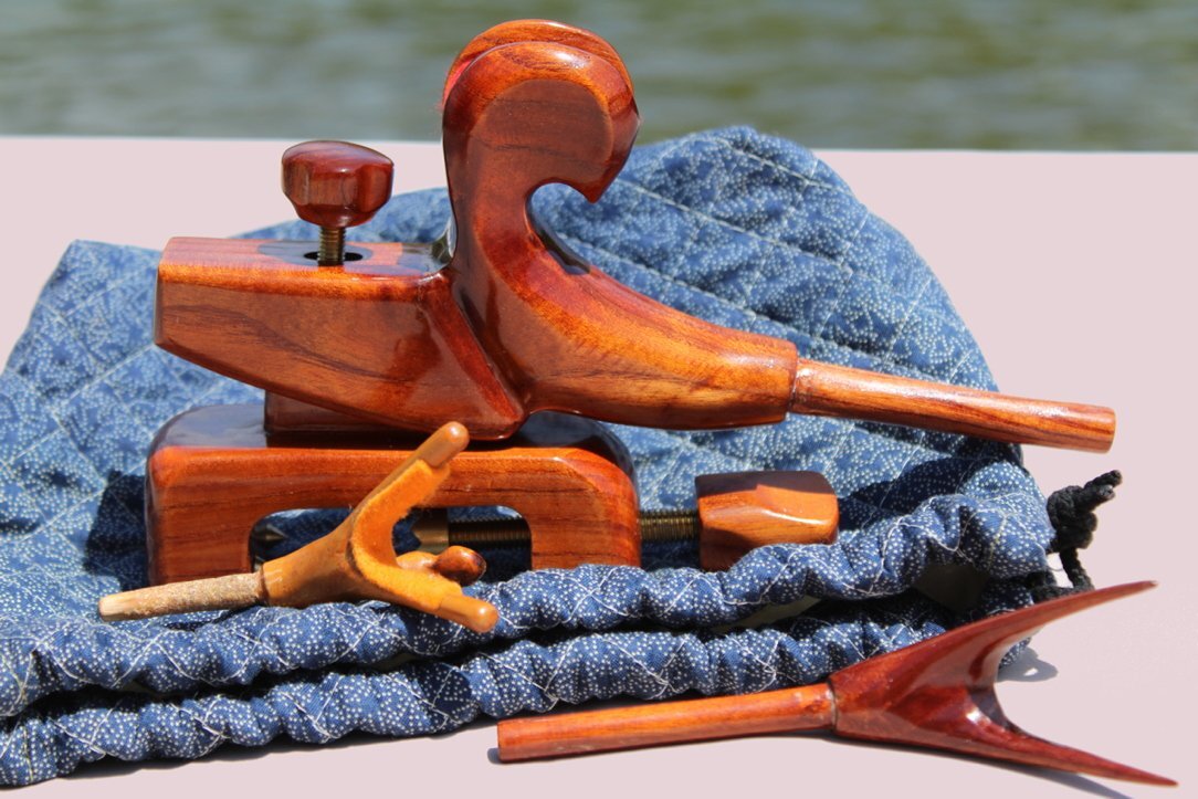 花梨大砲万力 中型 　中古