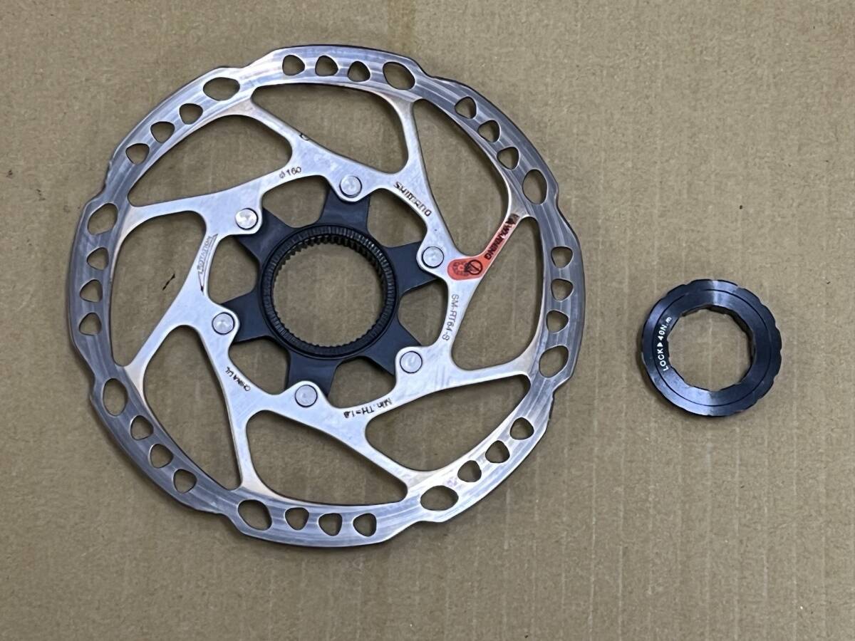SHIMANO ＳＭ－Ｒ64S160ｍｍ　デスクローター外スプラインロックリング付き