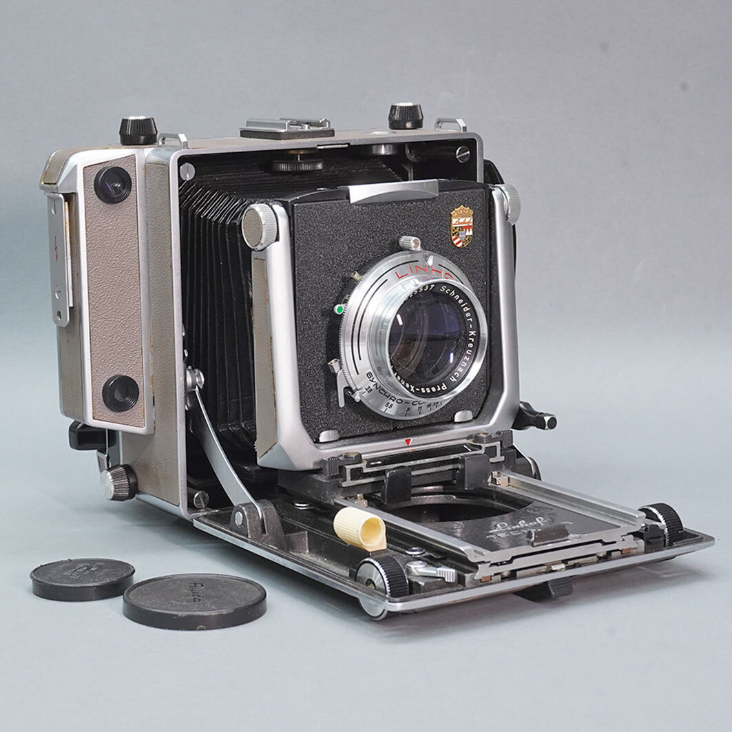 【68】LINHOF スーパーテヒニカ4x5　後期モデル　Press-Xenar 135mm　f=3.8　レンズ付