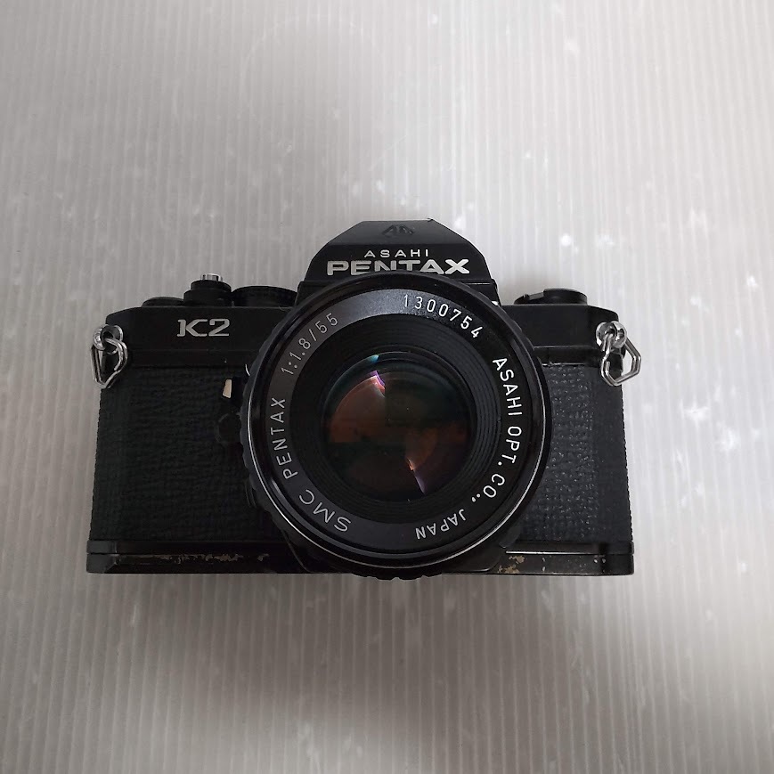●[ジャンク品] ペンタックス Pentax K2 35mm 一眼レフフィルムカメラ 55mm F1.8 7075300