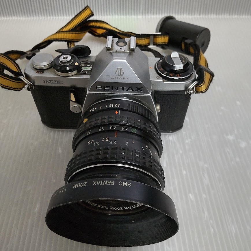●[ジャンク品] ペンタックス Pentax ME 35mm 一眼レフフィルムカメラ 28-50mm 9997246