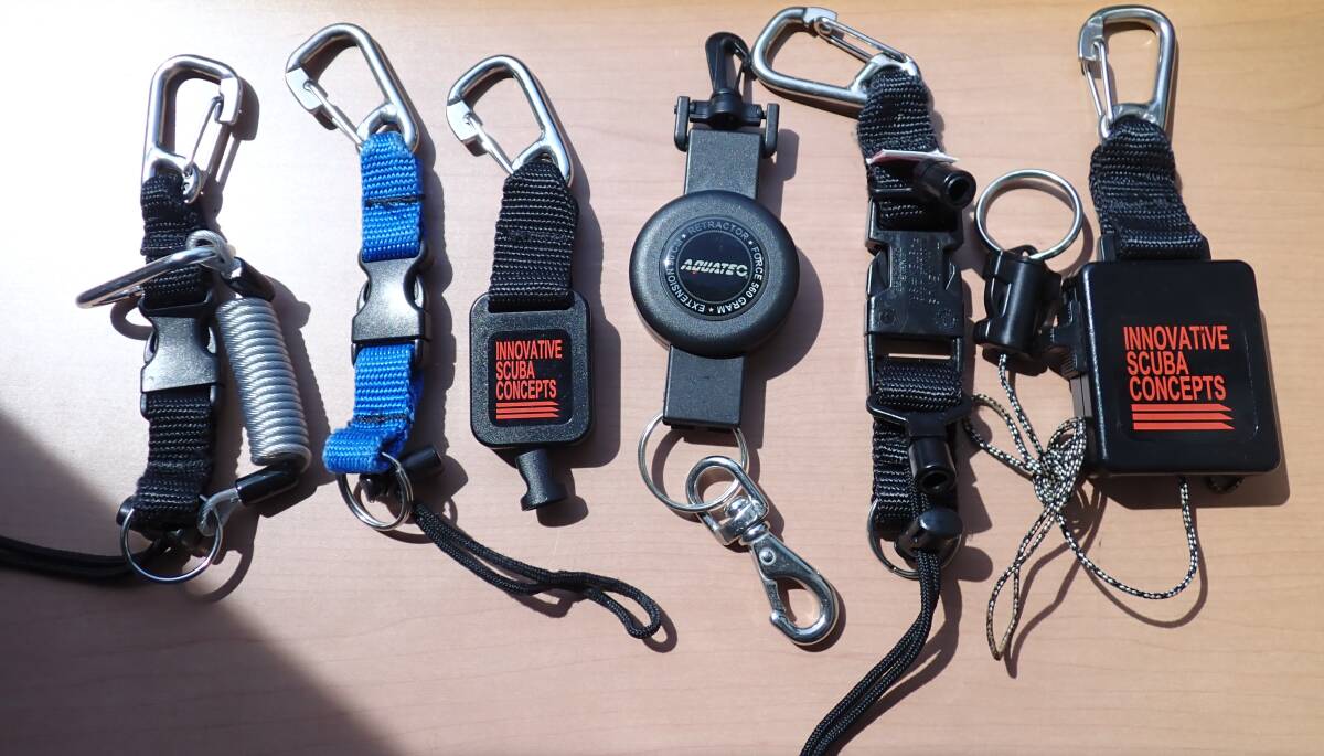 スキューバ ダイビング カラビナ リトラクター スナッピーコイル ジャンク まとめ