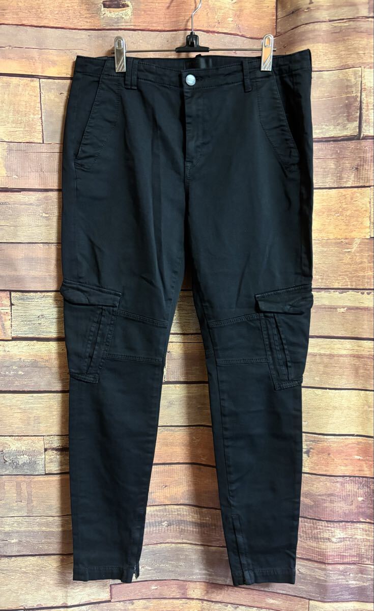 【中古】VINCE ボトムス ヴィンス パンツ 32サイズ ブラック 黒 レディース ? メンズ カーゴ ワーク ストレッチ 現状品 DM0422M