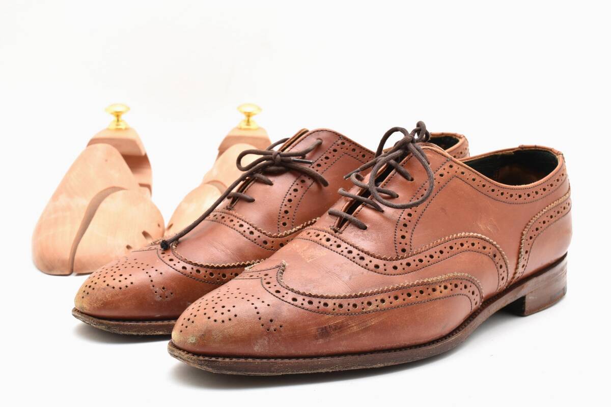 union works trickers ユニオンワークス トリッカーズ ウィングチップ ブラウンレザーシューズ #D93 