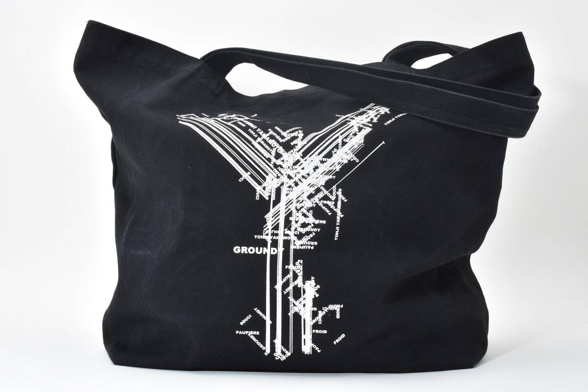 ヨウジ ヤマモト Ground Y ランダムロゴキャンバストートバッグ #Z11 