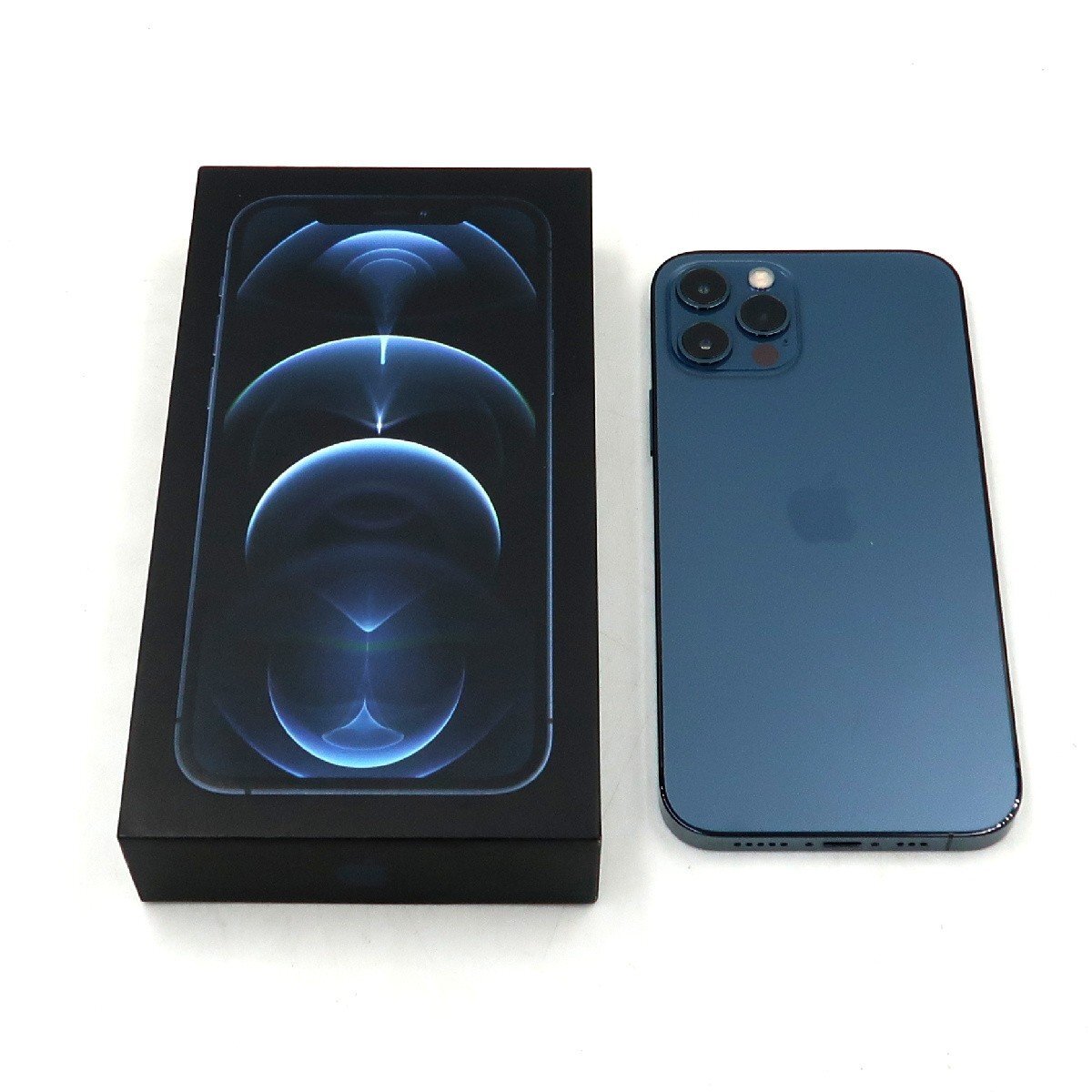 ◇ジャンク【Apple アップル】iPhone 12 Pro 128GB SIMロック解除済 MGM83J/A スマートフォン パシフィックブルー