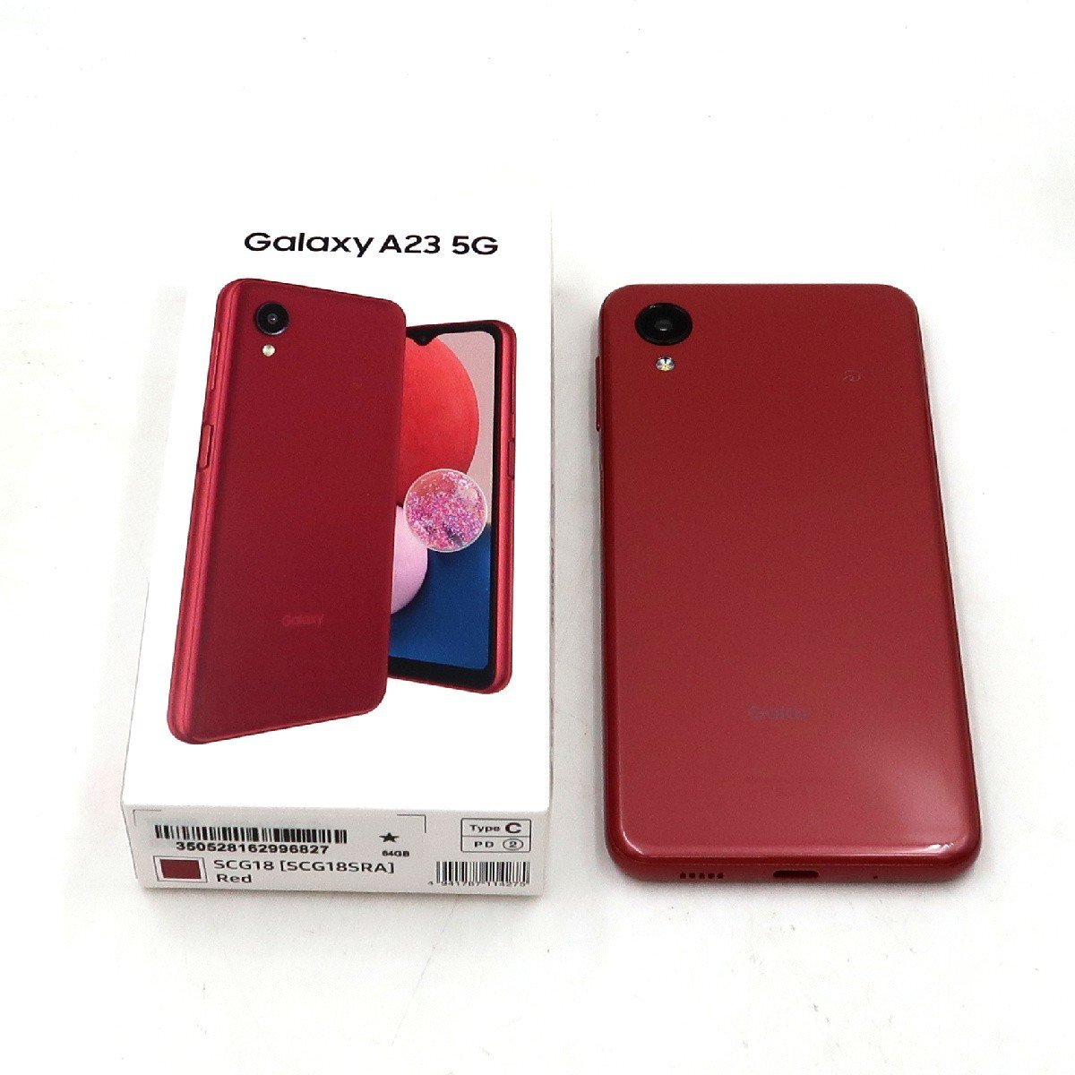 ◇【au/SAMSUNG】Galaxy A23 5G 64GB SIMフリー SCG18 スマートフォン レッド
