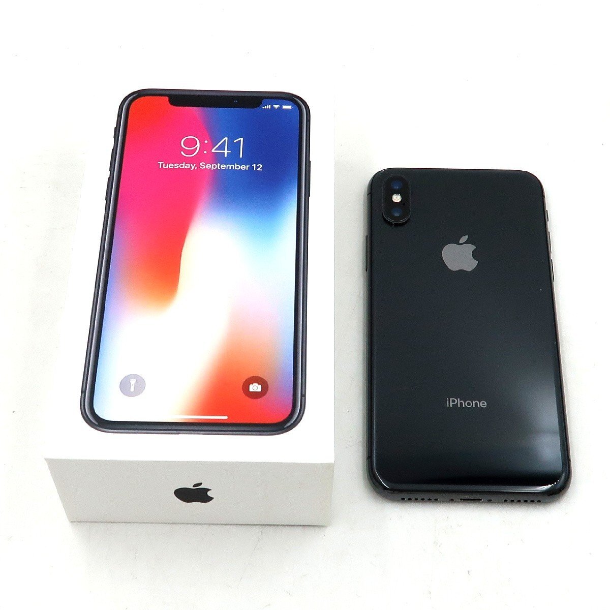 ◇【Apple アップル】iPhone X 64GB SIMフリー NQAX2J/A スマートフォン スペースグレイ