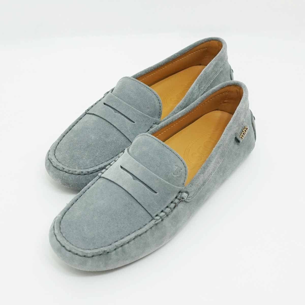 ◇美品【TOD'S トッズ】ゴンミーノ スエード モカシン 37 1/2