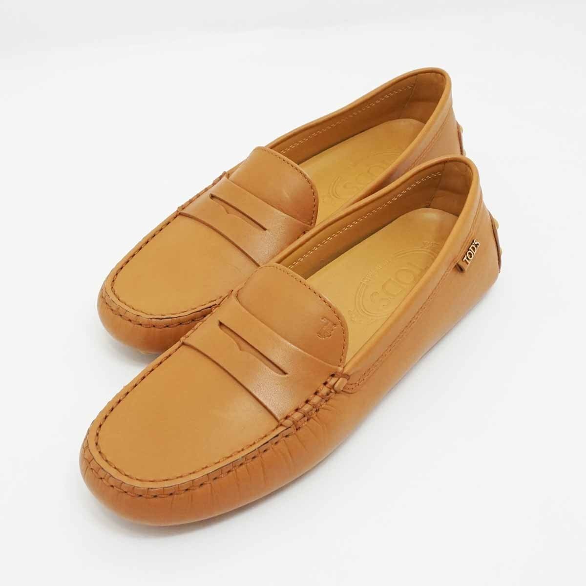 ◇美品【TOD'S トッズ】ゴンミーノ レザー モカシン 37 1/2