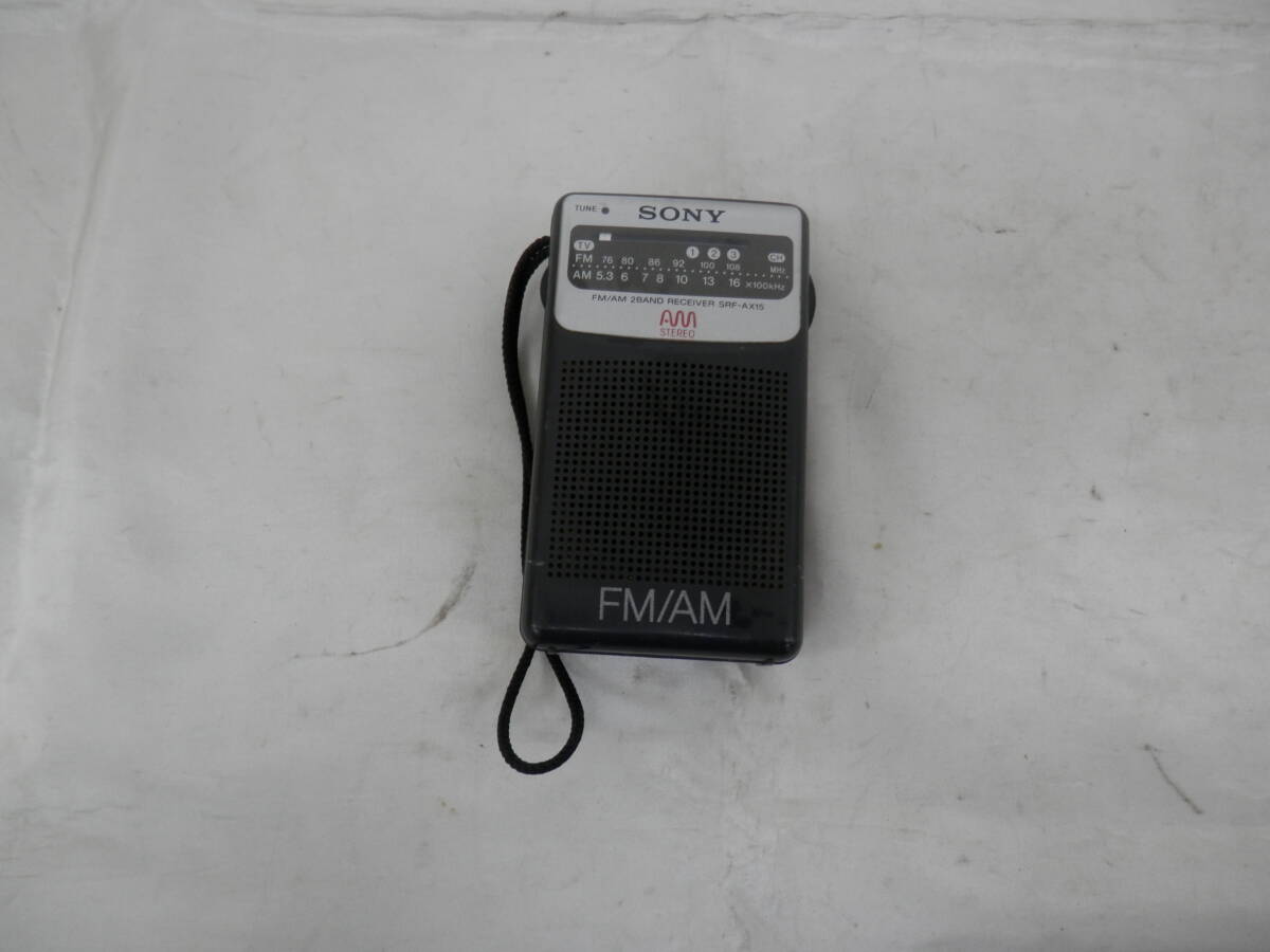◆SONY◆ソニー◆FM/AMコンパクトラジオ◆SRF-AX15◆48