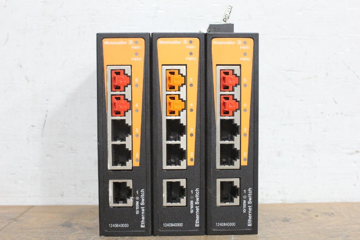 ☆【1W0409-4】 3個セット！ Weidmller ワイドミュラー 産業用アンマネージド・イーサネットスイッチ IE-SW-BL05-5TX 動作保証