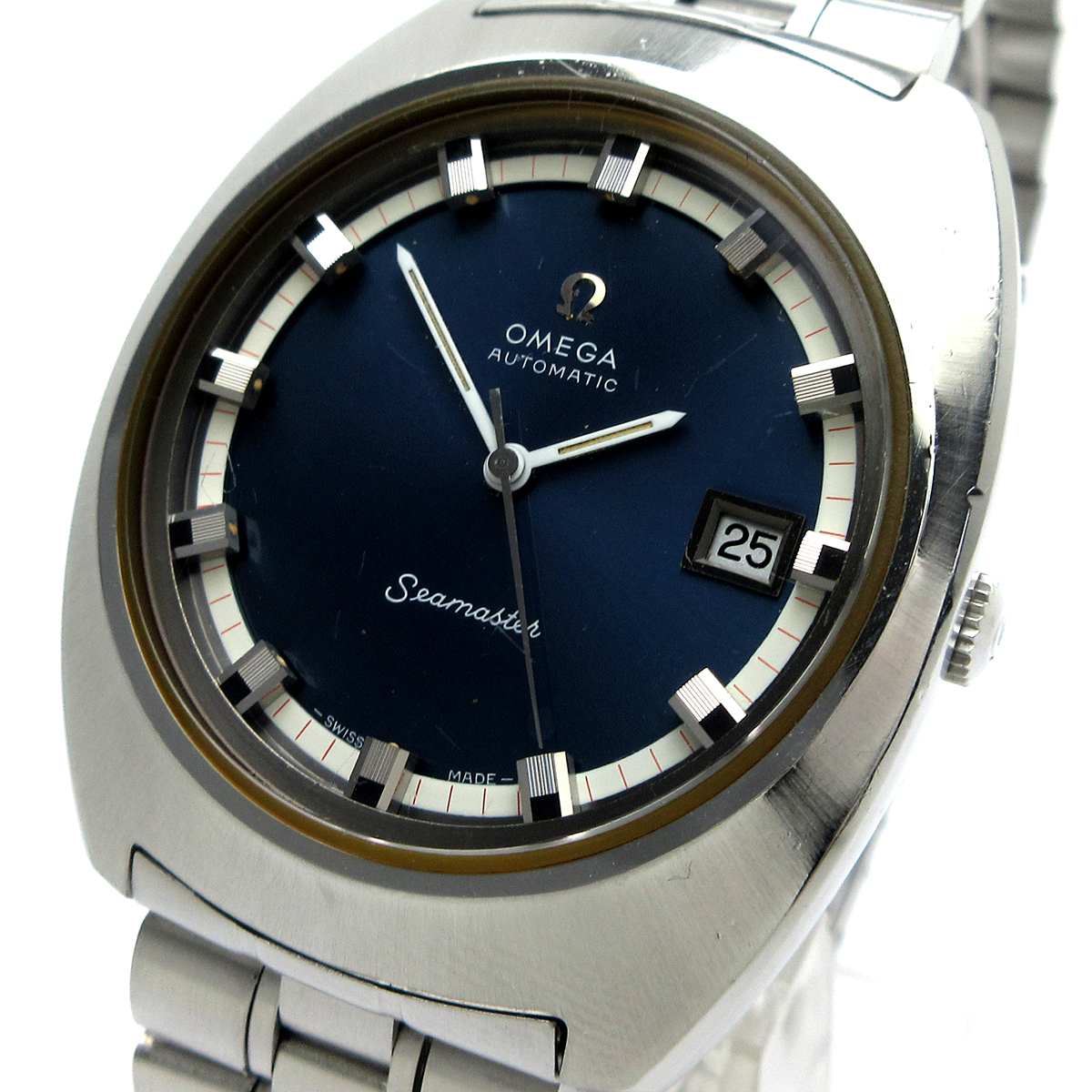 オメガ 時計 OMEGA シーマスター Cライン オートマチック メンズ デイト cal.1002 ネイビー 166.110 Seamaster 自動巻き ヴィンテージ