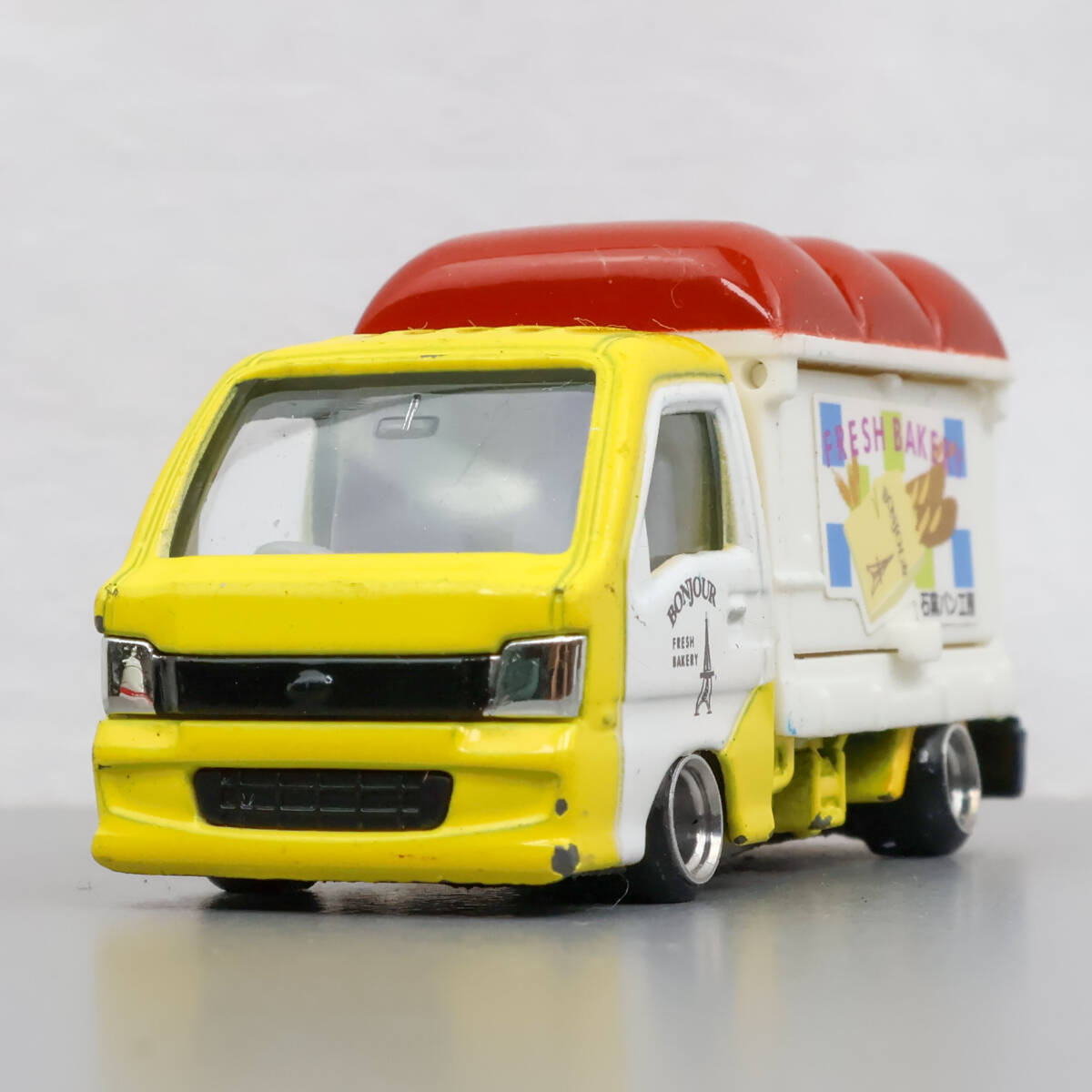 トミカ 10 スバル サンバー パン屋 改 中国製 希少品 深リム ローダウン サイドマフラー SUBARU SAMBER BAKERY tomica TOMY