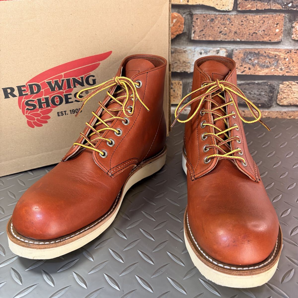 ☆REDWING 　8166 　ワークブーツ　2010年製　US7.5D　JP25.5㎝　レッドウイング　アメリカ製　(26D5-8166)