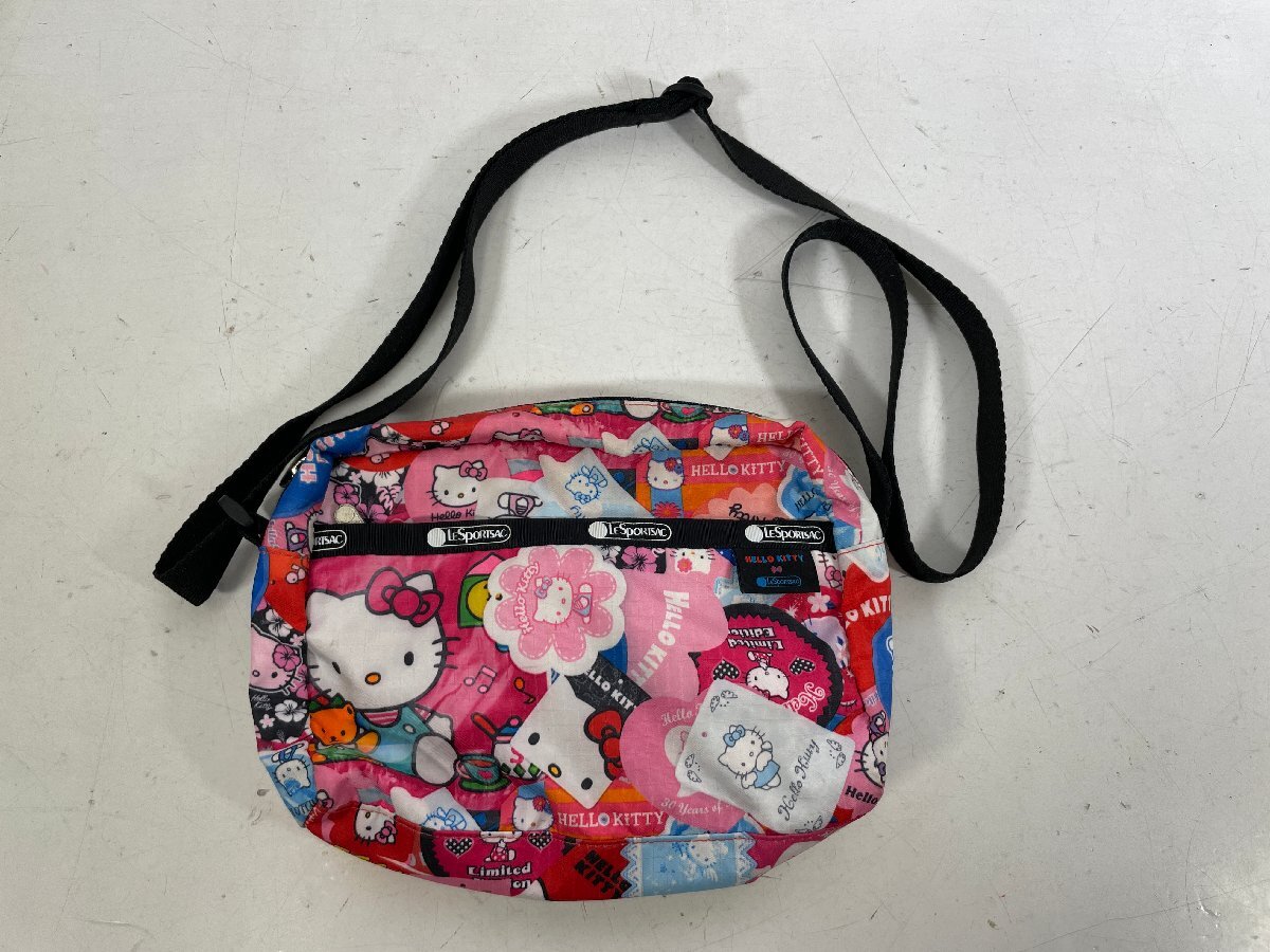 HELLO KITTY × LeSportsac ハローキティ レスポートサック ショルダーバッグ レディース バッグ ユーズド
