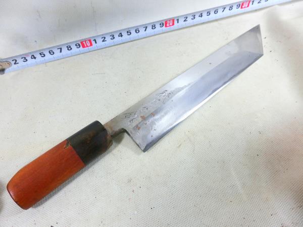 包丁　かね惣　鰻包丁　純日本鋼　刃渡り約23㎝　プロ用　業務用　切付　出刃　