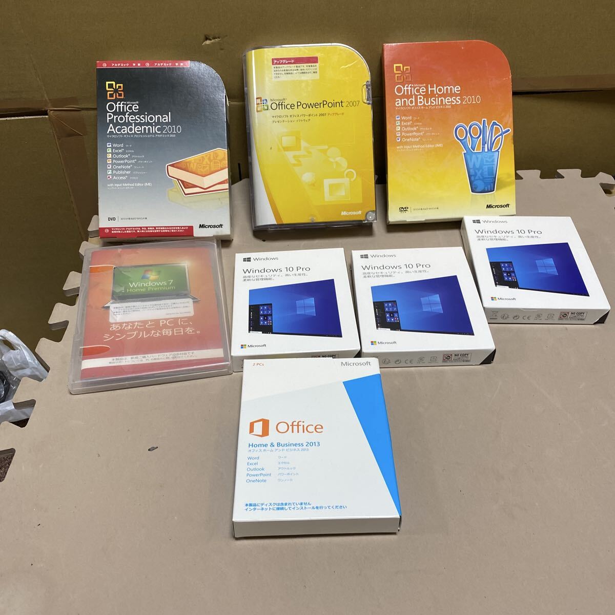 正規品　office professiinal academic 2010/home and business 2010/ win7 home premium 32ビット/office home and business 2013/win 10 