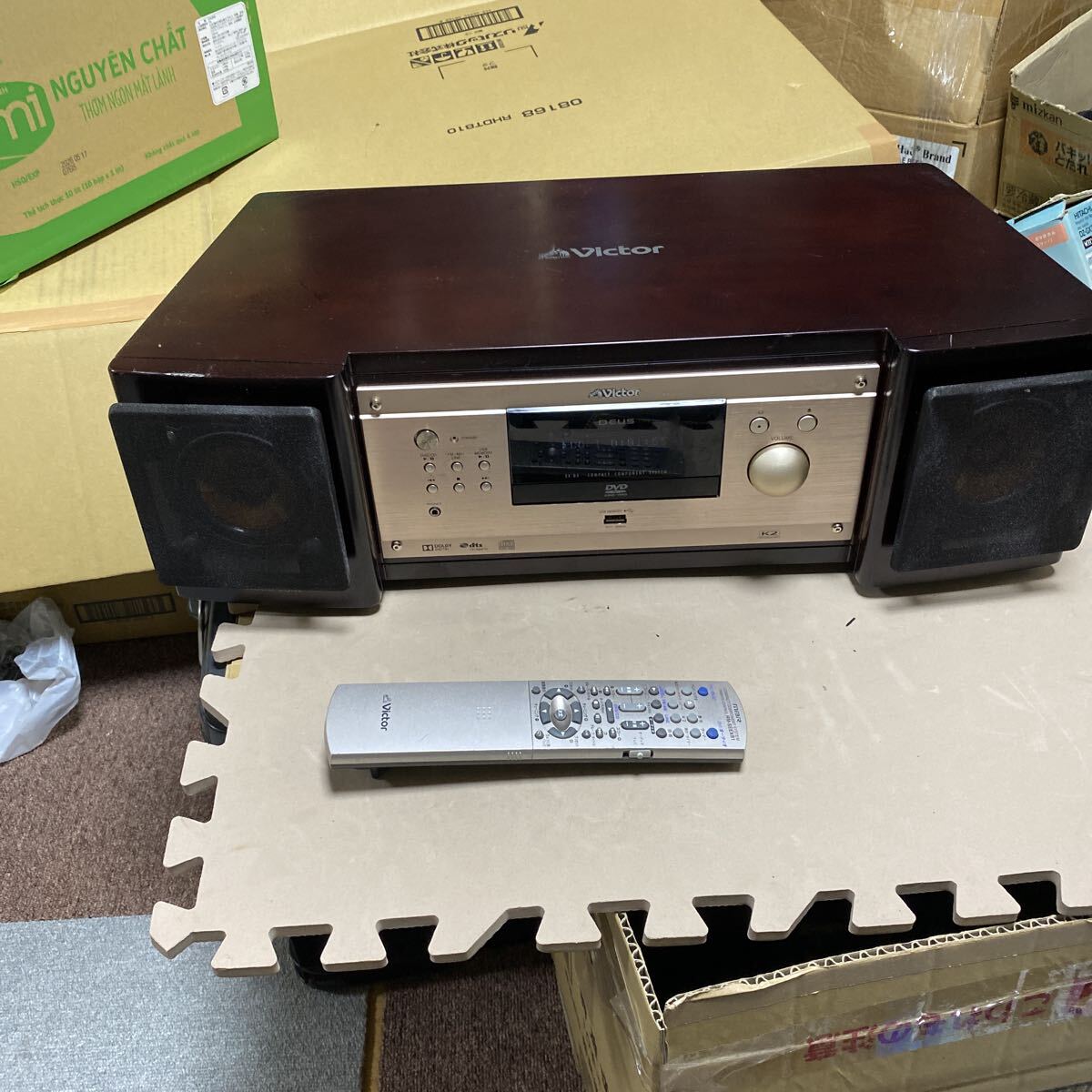 中古　JVC Victor WOOD CONE EX-B3 コンパクトコンポーネントシステム 2016年製 オーディオ CD再生音出しは可能