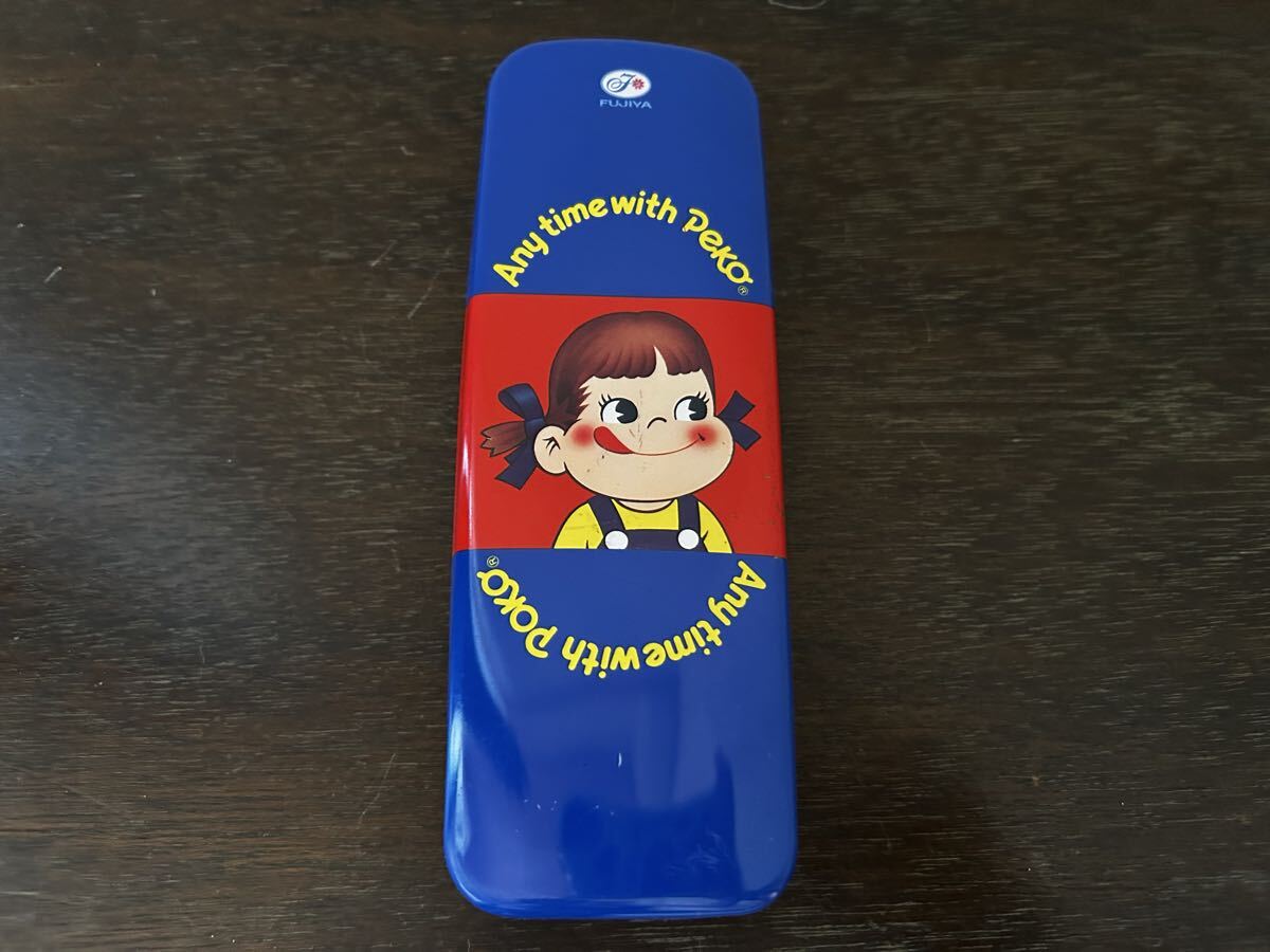 レトロ 不二家 FUJIYA ペコちゃん 缶ペンケース ペンケース 缶ケース 昭和レトロ 値下げ