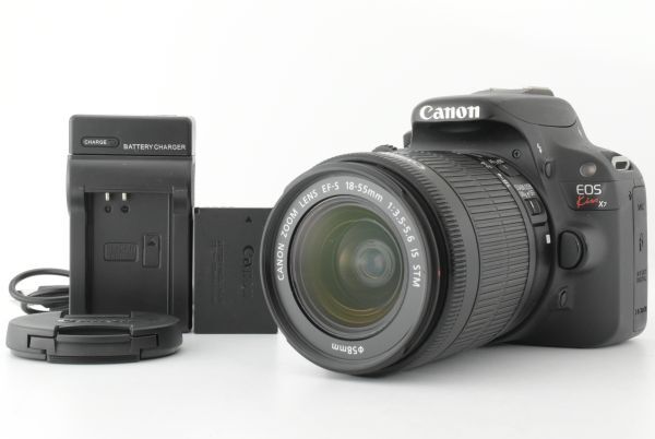 【美品】シャッターカウント58181回 Canon EOS Kiss X7 / EF-S 18-55mm F3.5-5.6 IS STM キャノン デジタル一眼レフカメラ (EF-TN-JP2163)