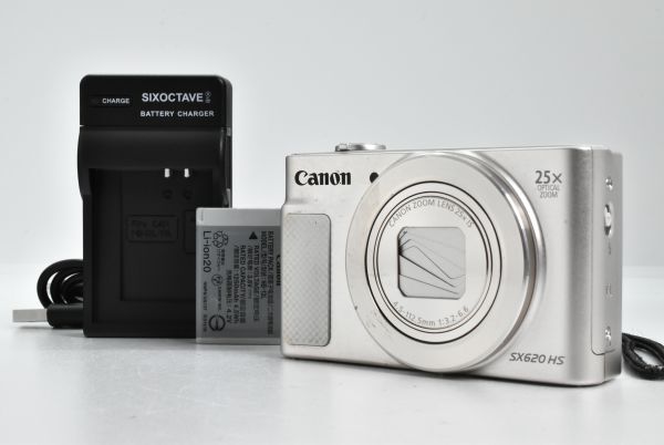 【美品】Canon PowerShot SX620 HS 20.2MP Compact Digital Camera White キヤノン コンパクトデジタルカメラ 白 ホワイト (EF-TN-JP1315)