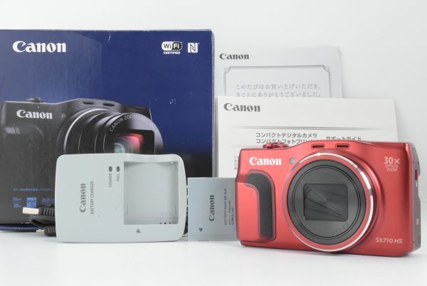 【美品】Canon PowerShot SX710 HS Red 20.3MP Compact Digital Camera キャノン コンパクトデジタルカメラ 赤 レッド (EF-TN-JP1859)