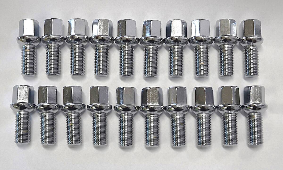 ベンツ B クラス W247 W246 W245 純正ホイール 14R 座面対応 ボルト M14 P1.5 首下28ｍｍ HEX17 1台分セット 20本 クローム /全国 送料無料